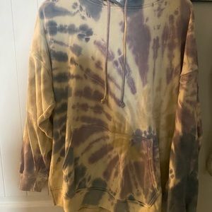 Lot of 2 American eagle tie-dyed begging for oversized sweatshirt size small